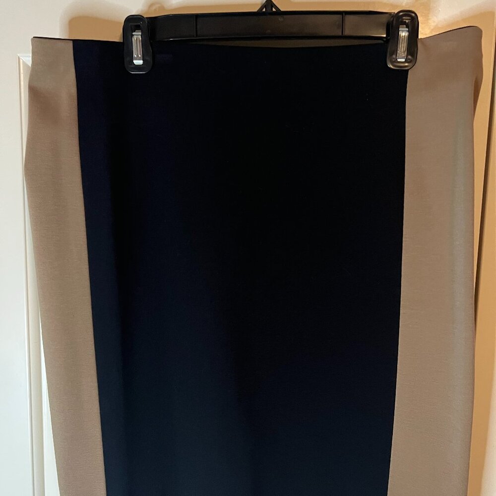 Ann Taylor Blk/Tan Lycra Fitted Pencil Skirt Size 10